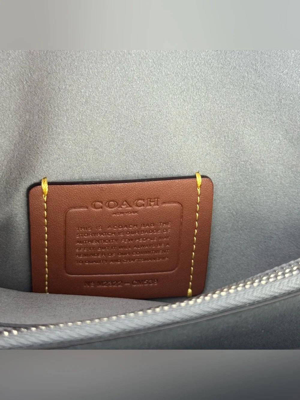 Coach Silver Metallic Tabby Small Crossbody Turn Lock w/ Detachable Strap
